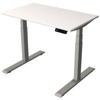 kerkmann Bureau assis-debout Smart Office, blanc/argent