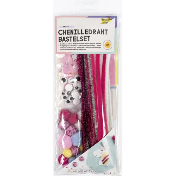 folia Kit dactivit&eacute;s en fil chenille UNICORN, 227 pi&egrave;ces