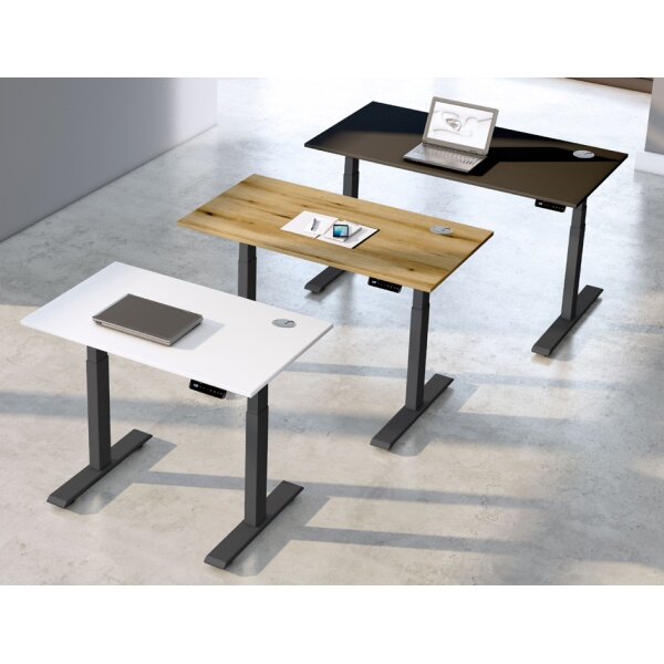 kerkmann Sitz-Steh-Schreibtisch Smart Office, weiss anthrazit