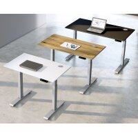 kerkmann Sitz-Steh-Schreibtisch Smart Office, weiss silber