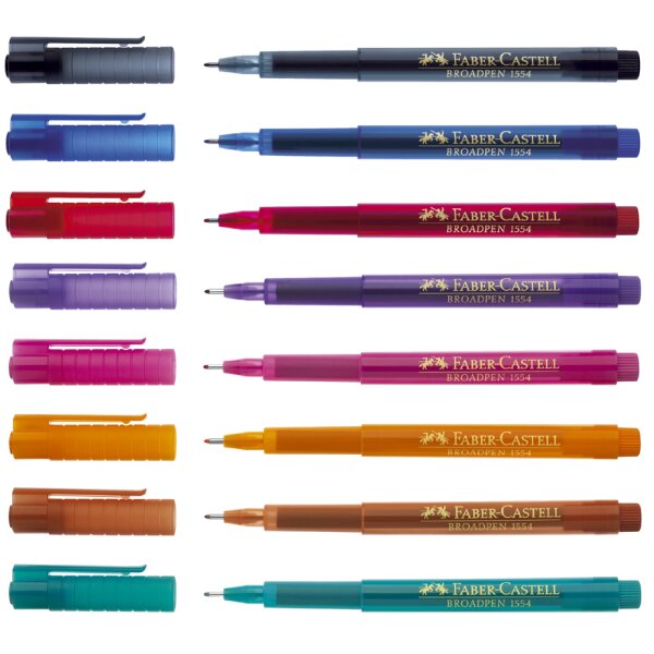 FABER-CASTELL Fineliner BROADPEN, schwarz