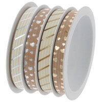 SUSY CARD Ruban bolduc multibobine Malta-Mix nature