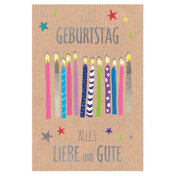 SUSY CARD Mini-Grusskarte "Kerzen"