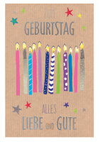SUSY CARD Mini-Grusskarte "Kerzen"