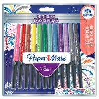 Paper:Mate Faserschreiber Flair METALLIC, 6er Blister