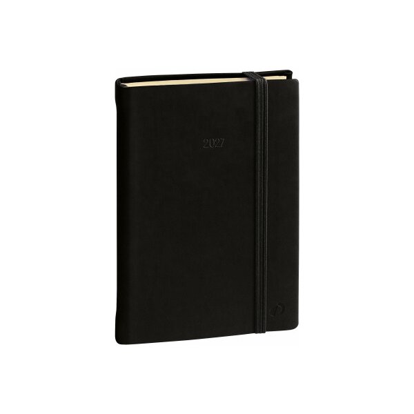 QUO-VADIS Agenda Silk Daily17 Pr. 2027 376014Q 1T/1S schwarz ML 12x17cm