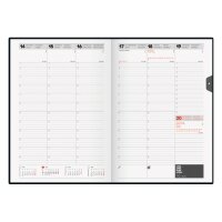 BRUNNEN Buchkalender 2026 1079760306 1W/2S blau ML 17x24cm