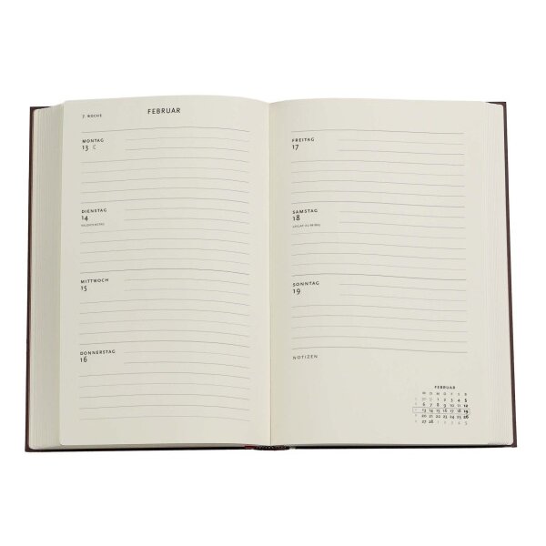PAPERBLANKS Agenda Anémone 2027 DF2064-7 1W/2S HOR Midi HC FR 13x18cm