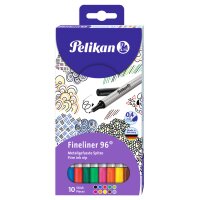 Pelikan fineliner 96, étui de 10, largeur de...