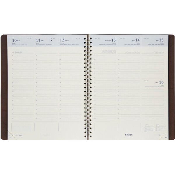 BREPOLS Agenda Timing Calvi 2027 0.136.6870 1W/2S blau 17.1x22cm