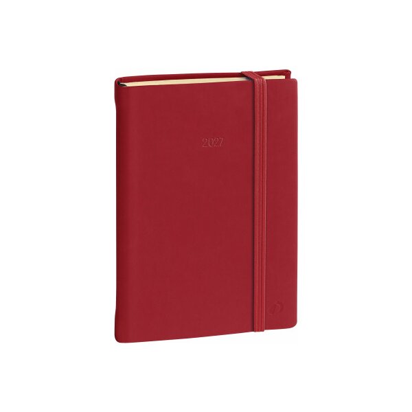 QUO-VADIS Agenda Silk DailyPocket 2027 617017Q 1T/1S burgunder ML 8,5x13cm