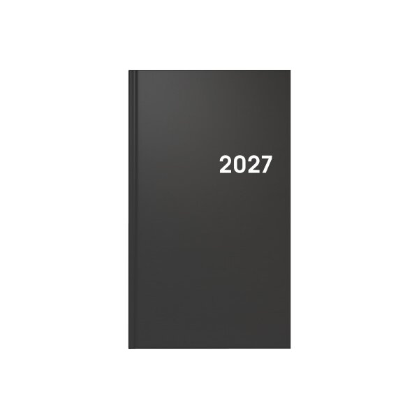 BRUNNEN Taschenkalender 2027 1075661907 1W/2S schwarz ML 9x15cm