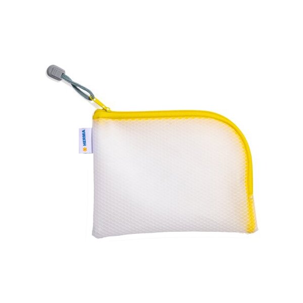HERMA Pochette à fermeture à zip Mesh Bags, A7, rouge