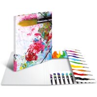 HERMA Chemise à élastiques Taches de couleurs, carton, A3