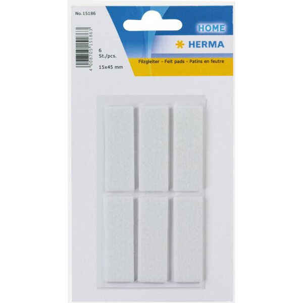 HERMA HOME Patin en feutre, 15 x 45 mm, blanc