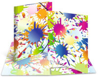 HERMA Chemise à élastiques Taches de couleurs, carton, A4