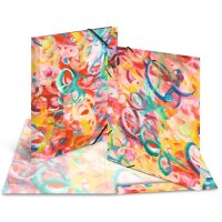 HERMA Chemise à élastiques Taches de couleurs, carton, A4