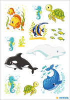 HERMA Stickers DECOR La famille baleine et ses amis