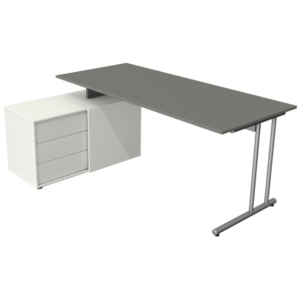 kerkmann Poste de travail complet Start Up, anthracite