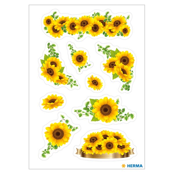 HERMA Autocollants DECOR Tournesols