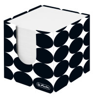 herlitz Cube bloc-notes Just Black, 90 x 90 mm, noir/blanc