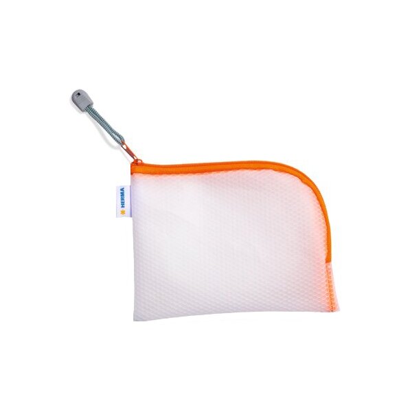 HERMA Pochette à fermeture à zip Mesh Bags, A7, jaune