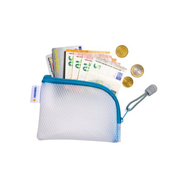 HERMA Pochette à fermeture à zip Mesh Bags, A7, jaune