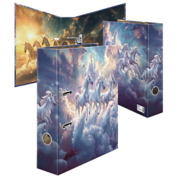 HERMA Classeur à motif Licorne, A4, margeur du dos: 70 mm