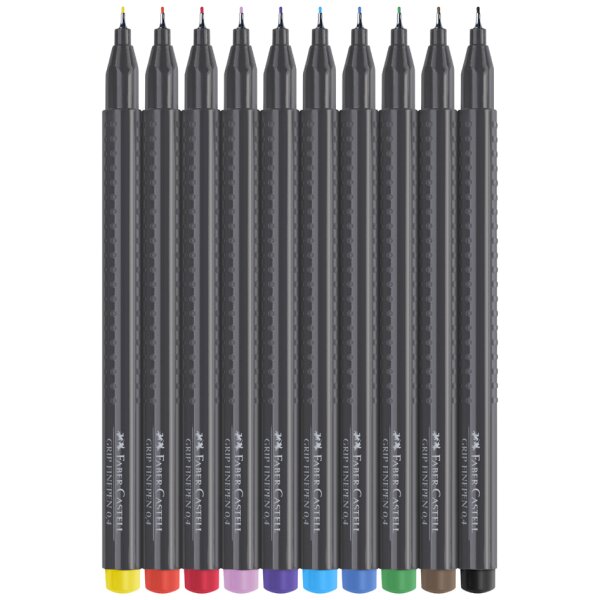FABER-CASTELL Feutre pointe fine GRIP FINEPEN, étui de 10