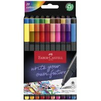 FABER-CASTELL Feutre pointe fine GRIP FINEPEN, étui de 10