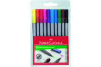 FABER-CASTELL Grip Finepen 0,4mm 151610 10 couleurs,...