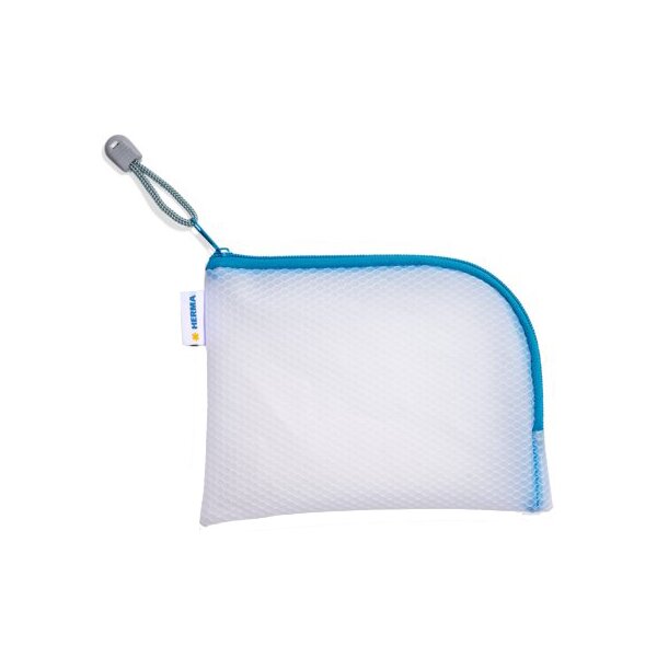 HERMA Pochette à fermeture à zip Mesh Bags, A7, vert