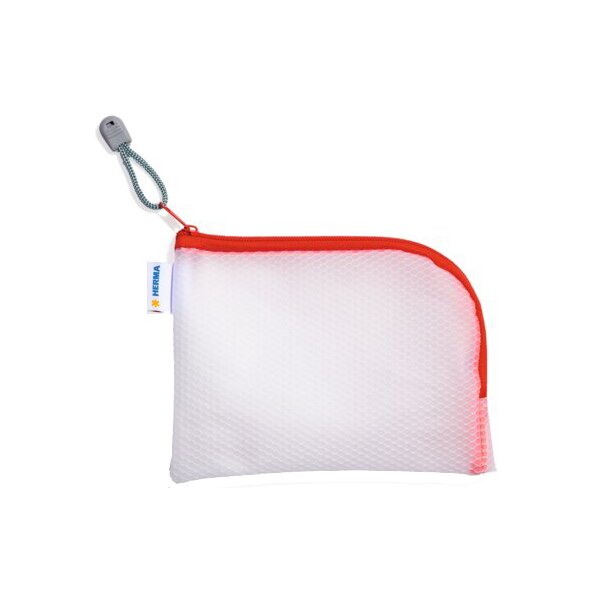 HERMA Pochette à fermeture à zip Mesh Bags, A7, vert