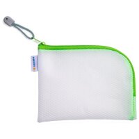 HERMA Pochette à fermeture à zip Mesh Bags, A7, vert