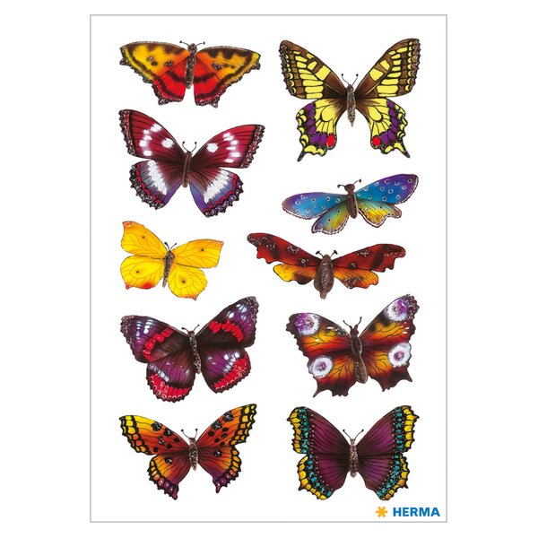 HERMA Autocollants DECOR Papillons, pailleté