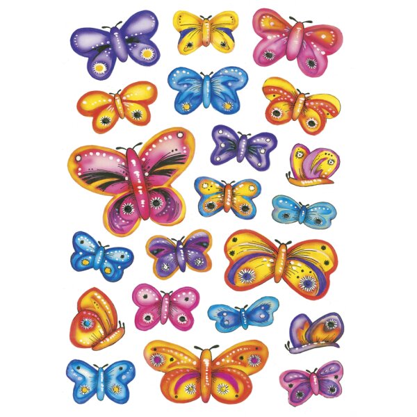 HERMA Autocollants DECOR Papillons, pailleté