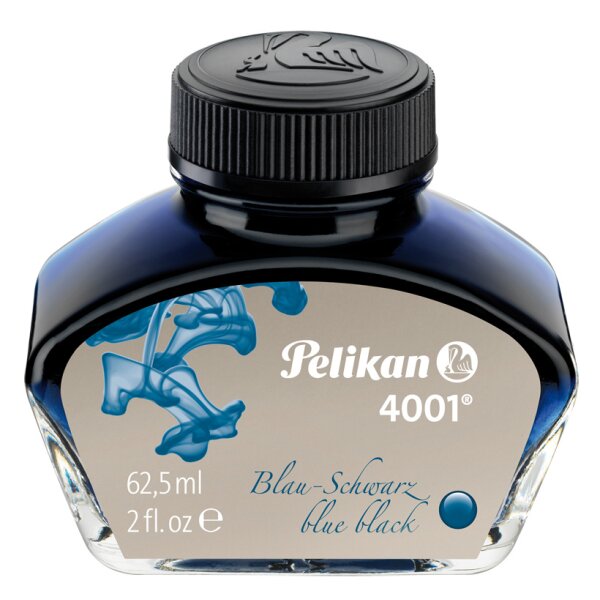 Pelikan Tinte 4001 im Glas, blau-schwarz, Inhalt: 62,5 ml