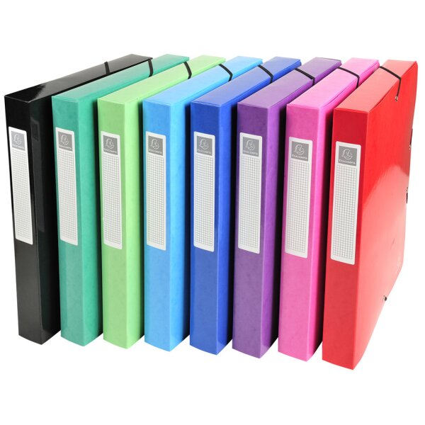 EXACOMPTA Boîte de classement Iderama, carton, A4, rose