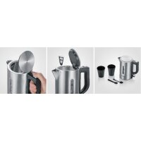 SEVERIN Mini bouilloire WK 3647, noir/acier inoxydable