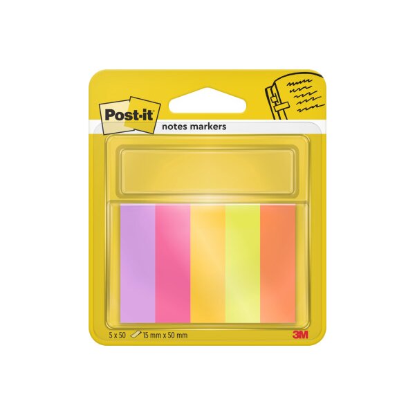 POST-IT Page Marker 15mmx50mm 670-5TFEN 5 Farben 5x50 Streifen