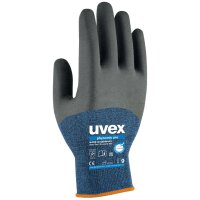 uvex Gants de travail phynomic pro, bleu/anthracite, T.6