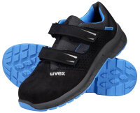 uvex 2 trend Sicherheits-Sandale S1P, schwarz blau, Gr. 37