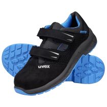 uvex 2 trend Sicherheits-Sandale S1P, schwarz blau, Gr. 42