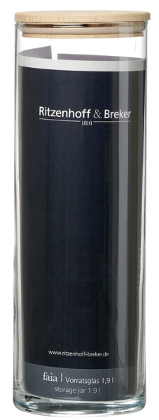 Ritzenhoff & Breker Vorratsglas FAIA, rund, 1,9 Liter