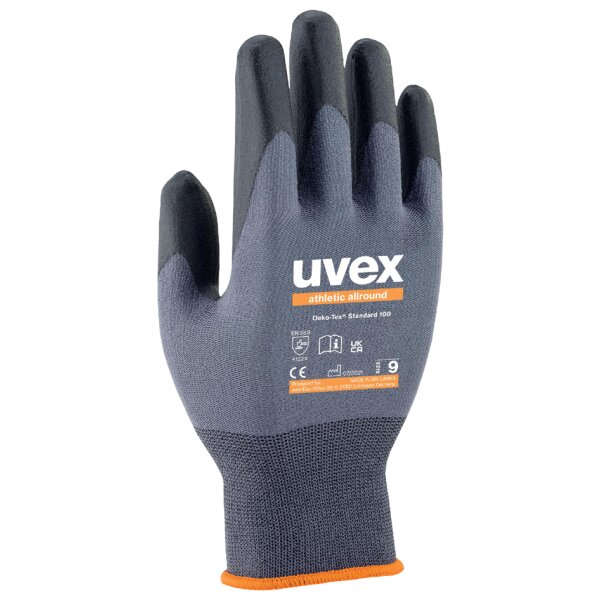 uvex Gants de travail man athletic allround, taille 9