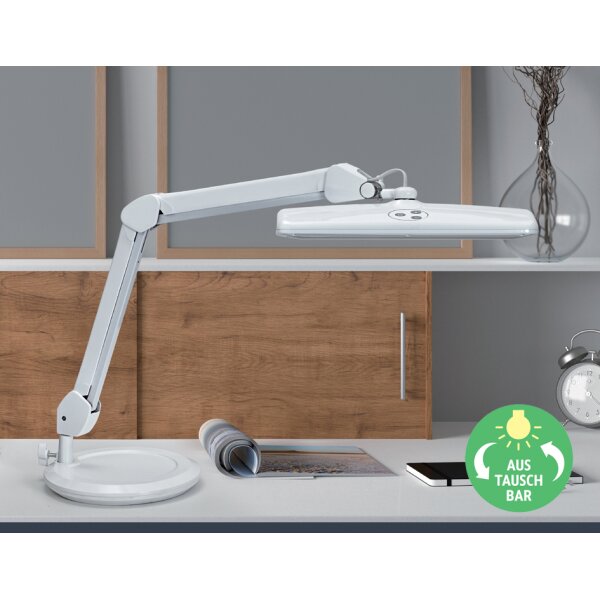 MAUL LED-Arbeitsleuchte MAULintro, Standfuss, dimmbar, weiss