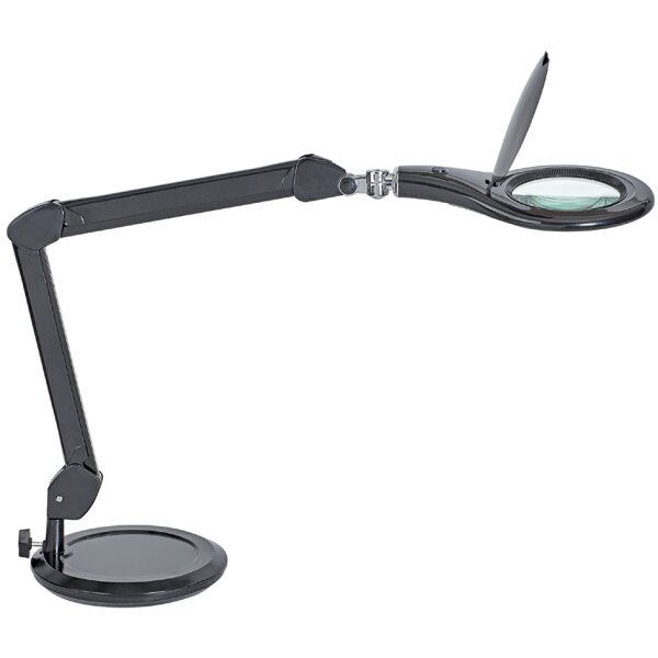 MAUL Lampe loupe à LED MAULmakro, socle, noir