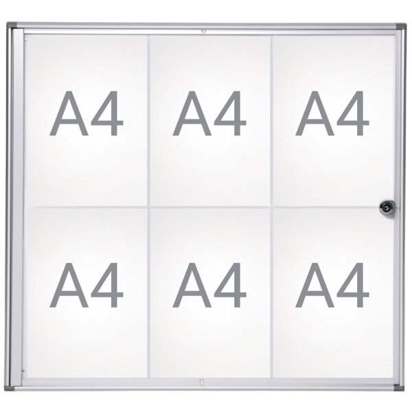 MAUL Vitrine daffichage MAULextraslim, 1 x A4, aluminium