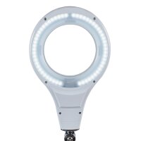 MAUL Lampe loupe à LED MAULmakro, socle, blanc