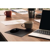 helit Tapis de souris the leather pad, en cuir, noir